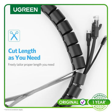 Ugreen, Spiral Cable Zipper Organizer Tube Flexible And Can Be Cut Ugreen Lp121-30818-30819-30820