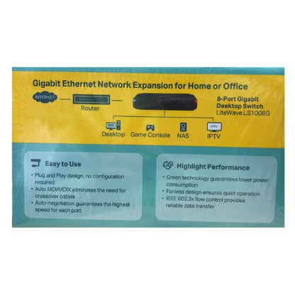 Tp-Link 8-Port Gigabit Desktop Switch Ls1008G