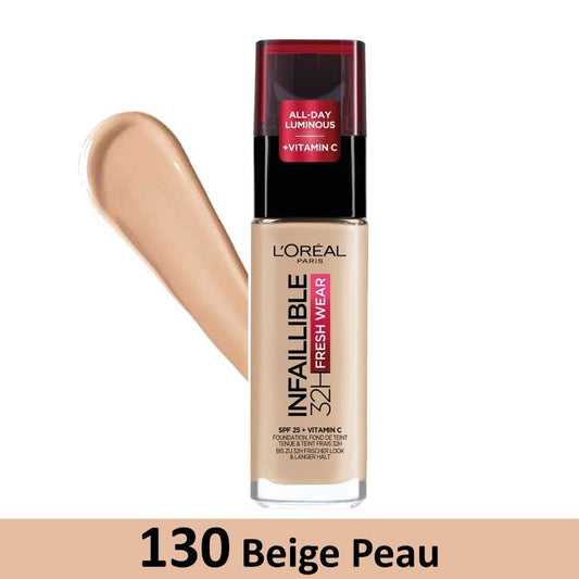 L'Oreal Paris, Infaillible 24H Fresh Wear Foundation 130 Beige Peau