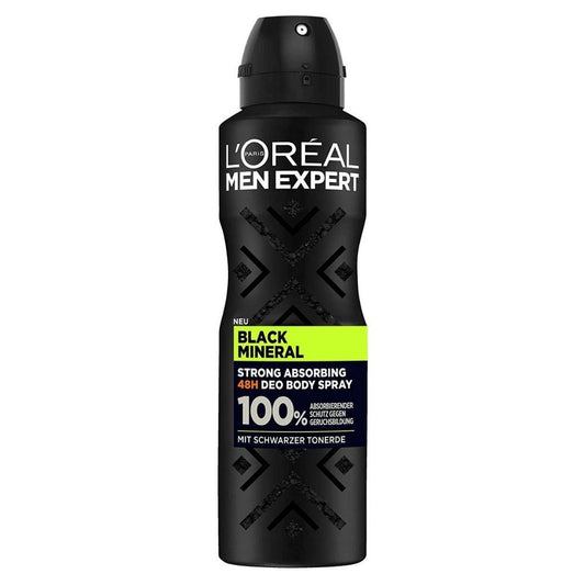 L'Oreal Paris, Men Expert Black Earth Deodorant Spray 150 Ml