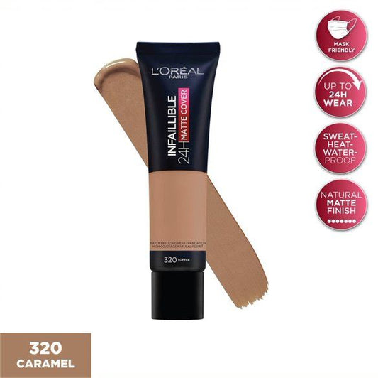 L'Oreal Paris, Infaillible 24H Matte Cover Foundation- 320 Toffee