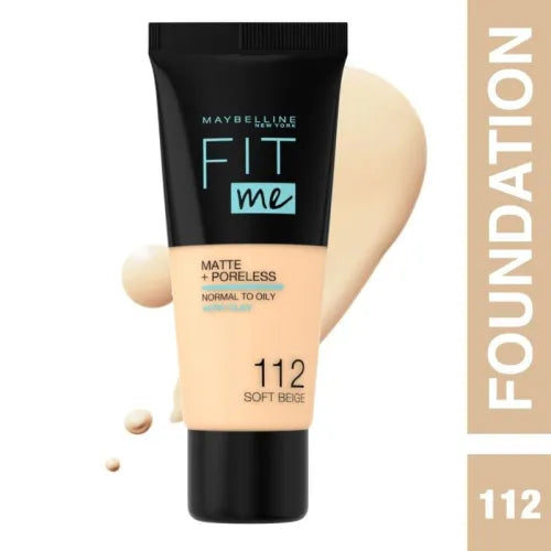 Maybelline, New York Fit Me Foundation 112 Soft Beige 30Ml