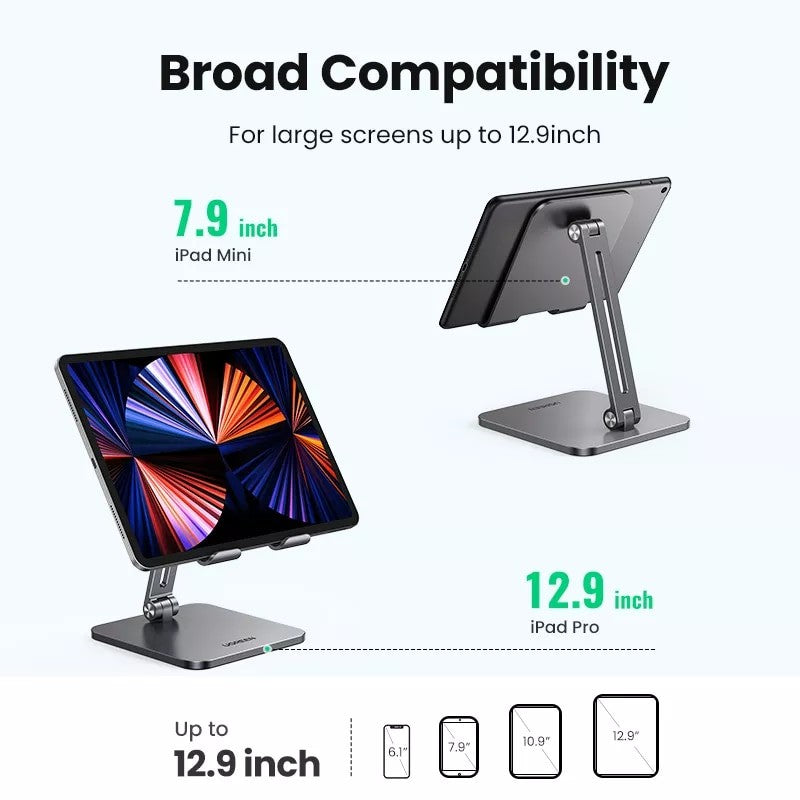 Ugreen, Aluminum Alloy Multi-Angle Phone And Tablet Stand, Height Adjustable & Foldable Holder