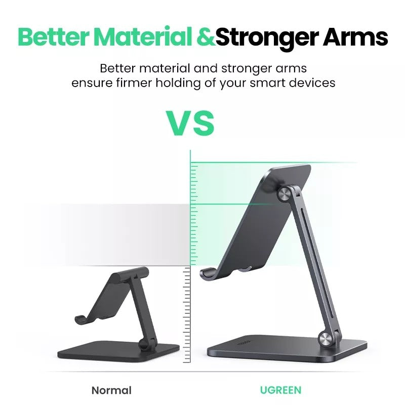 Ugreen, Aluminum Alloy Multi-Angle Phone And Tablet Stand, Height Adjustable & Foldable Holder