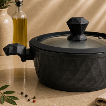 Karaca BioDiamond Non-Stick Antibacterial Handle Induction Stockpot 24 cm, 153.03.08.0423