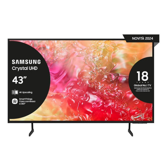 Samsung, 43' Smart TV 4K Upscaling, Q-Symphony, Motion Xcelerator Turbo+ *Tizen OS, 3HDMI- 1USB, WIFI 5 - BT5.2