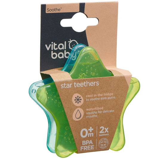 Vital Baby, Soothe Star Teethers 2pk, Available in Different Colors