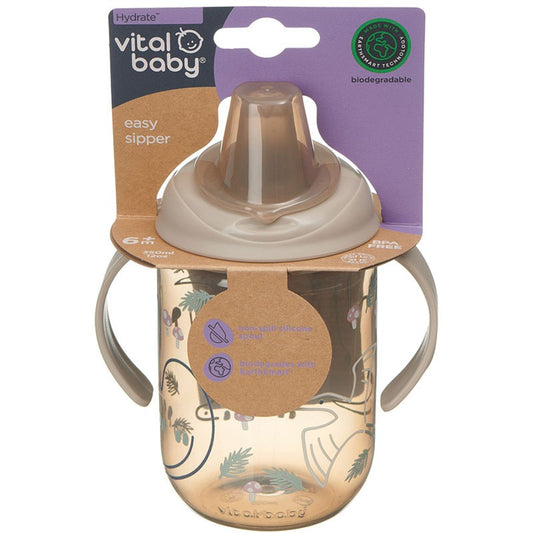 Vital Baby, Hydrate Easy Sipper 350ml- Natural Stone Grey