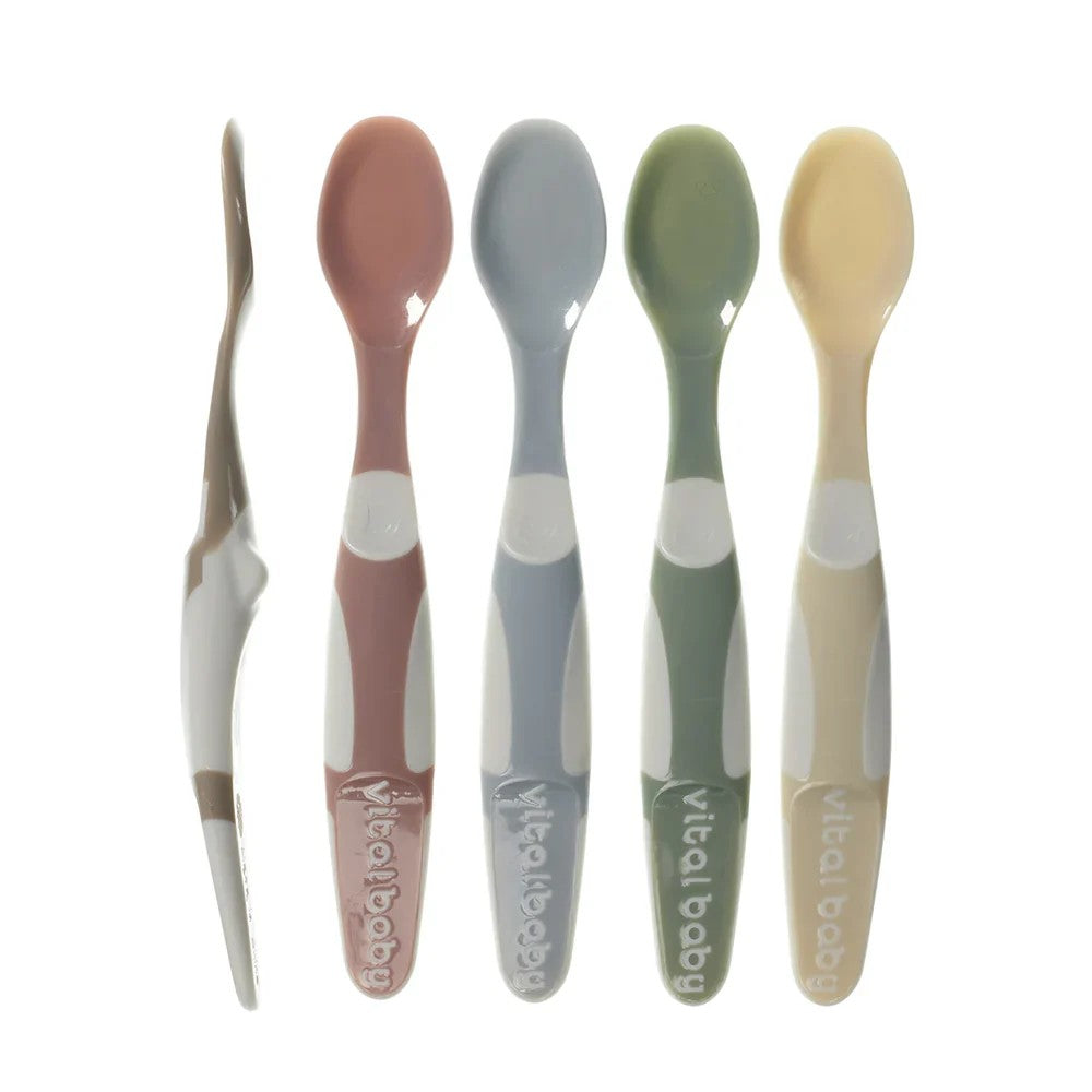 Vital Baby, Nourish Start Weaning Spoons 5pk - Natural