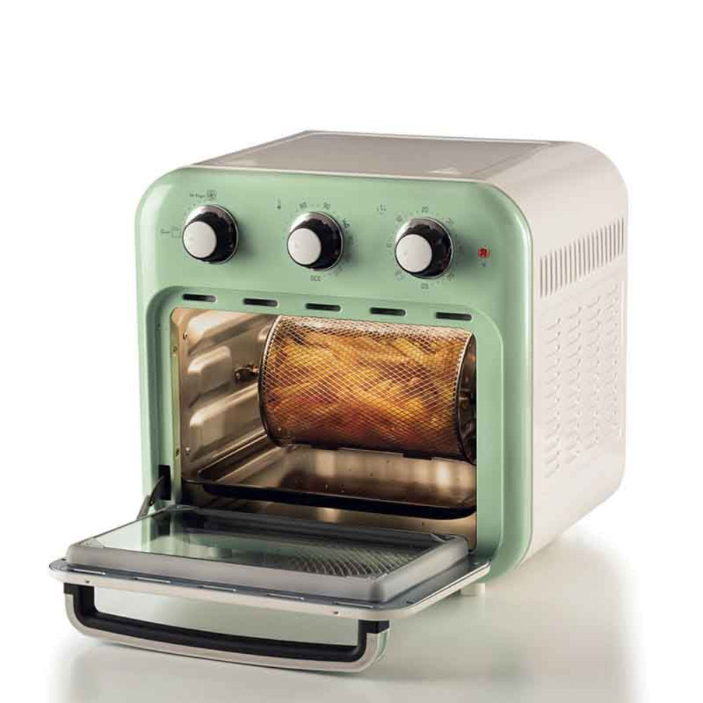 Ariete Vintage Air Fryer Oven 16L, 1400W, Rotisserie, Green, 4632/04