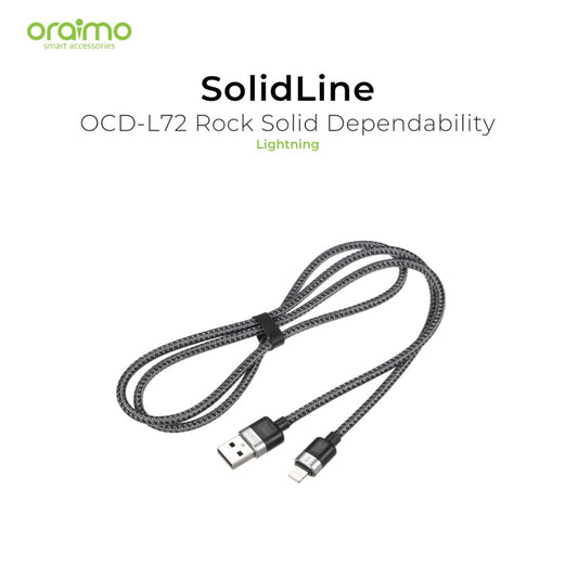 Oraimo, Data Cable Dark Chrome Ocd-L72 Lightning 1M/2A
