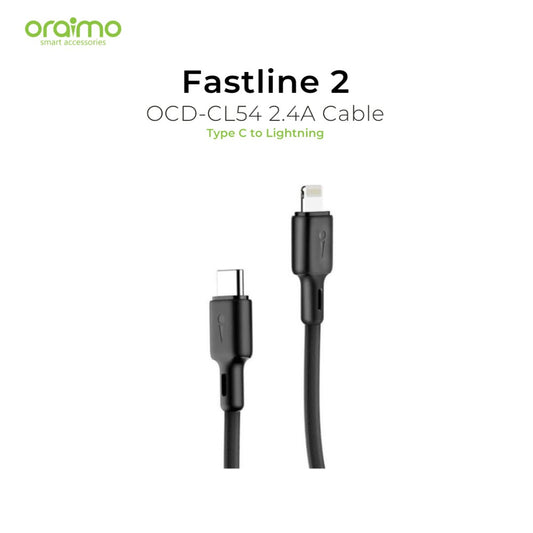 Oraimo, Data Cable Black Ocd-Cl54 Type-C To Lightning 1M/2.4A