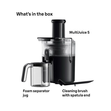 Braun Multi Juice 5 - 800W Cold Extraction Juicer XL Feed Chute [Black], SJ5000