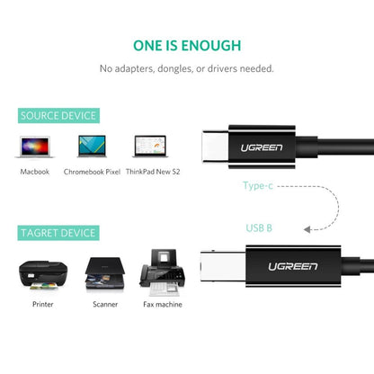 Ugreen, Cable Printer Usb-C 2Meter Super Speed, Flexible & Durable Ugreen Us241 - 50446