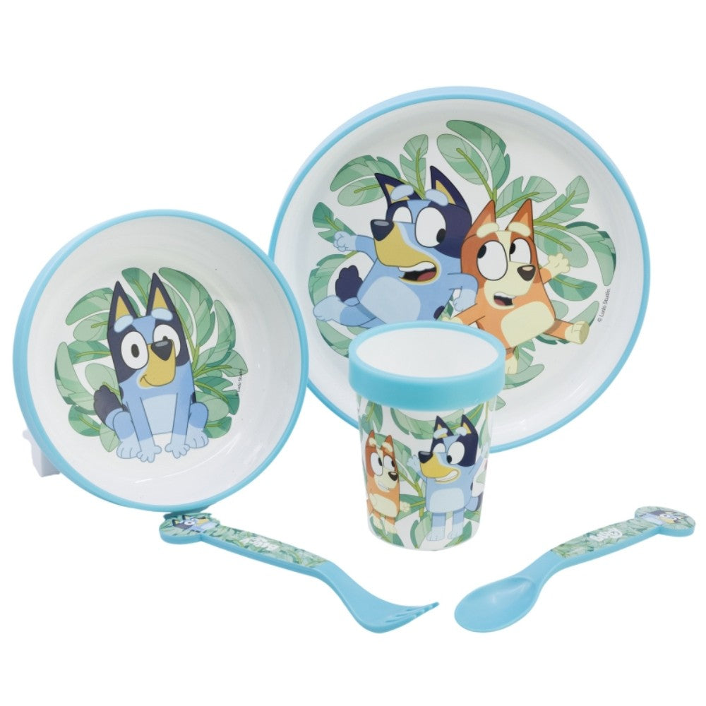 Stor, Non Slip 5 Pcs Bicolor Premium Set In Standard Box Bluey, Available In Different Models