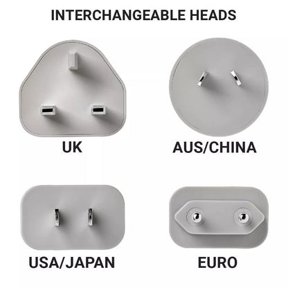 Go Travel, Worldwide USB-A and USB-C Gan Charger + 65W PD