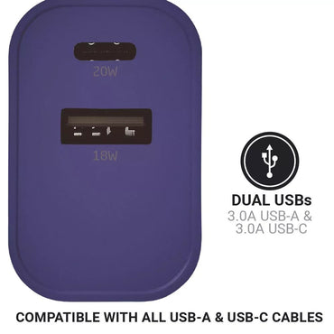 Go Travel, Worldwide USB-A and USB-C Charger +