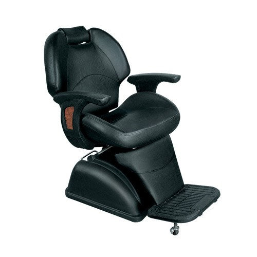 La Perla Tech, Professional Hydraulic Reclining Barber Chair - Black Leatherheavy Duty Ergonomic Salon Styling Chair With Footrest 166