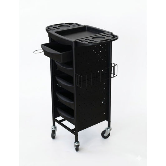 La Perla Tech, Metal Salon Trolley With Lock, Multifunctional Beauty Tool Storage For Hair Salon And Spa, 6291101001201