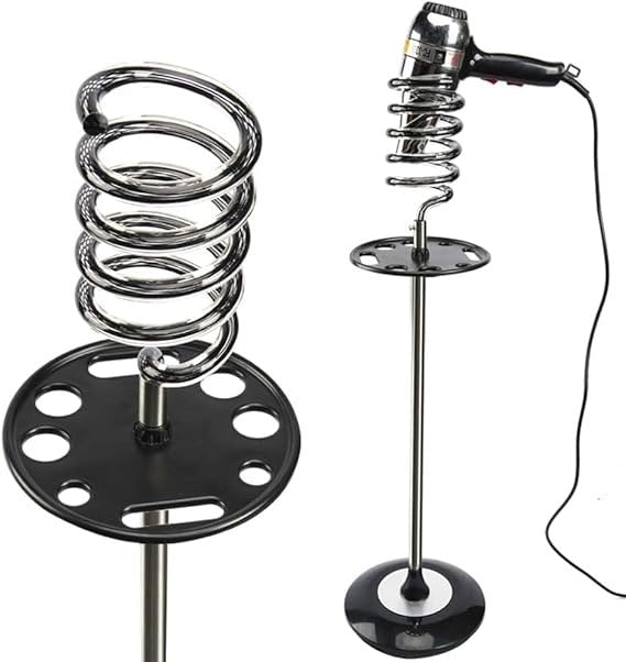 La Perla Tech, Professional Hair Dryer Holders Salon Spiral Stainless Steel Dryer Holder Hair Dryers Straighteners Desk Top, 6295331254404