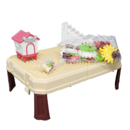 Building Block With Light And Sound Table Multifunction Pretend Play Set6300