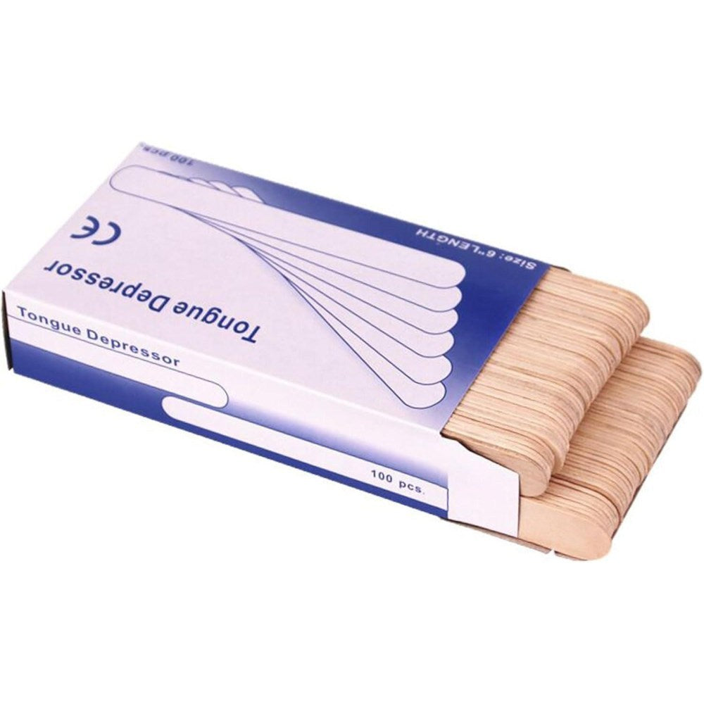 La Perla Tech, 100 Pieces Wooden Waxing Sticks 6-Inch, 6414202005533