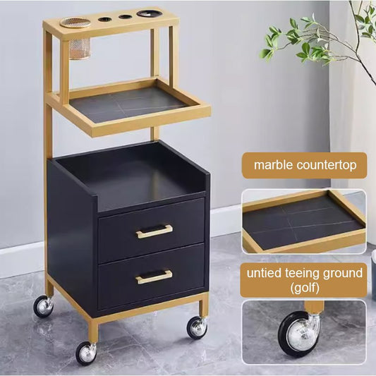 La Perla Tech, Modern Marble White Hair Salon Trolley Cart Beauty Equipment with Stylish Design, Available in Different Colors