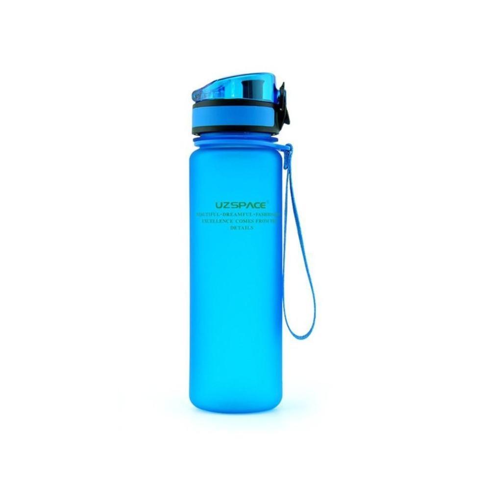 Uzspace Plastic Water Bottle Colorful Frosted 650Ml Tritan BPA Free #3037 Blue , 6955482331736