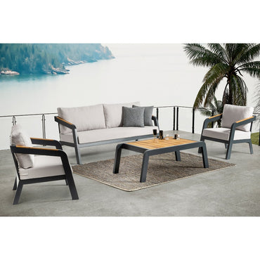 BT, Outdoor Sofa Set BT Loca 3+1+1+Coffee Table Smokey