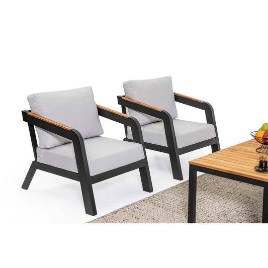 BT, Outdoor Sofa Set BT Loca 3+1+1+Coffee Table Smokey