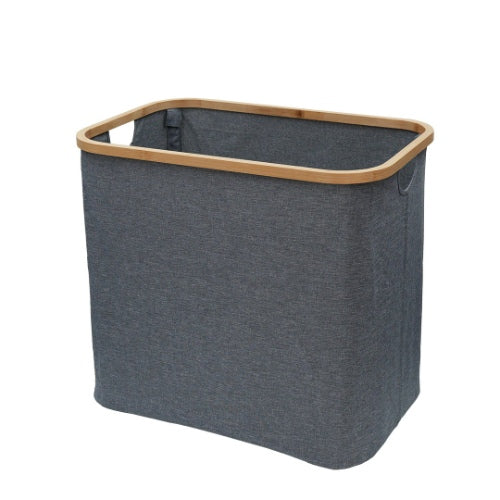 Collapsible Laundry Basket With Bamboo Frame