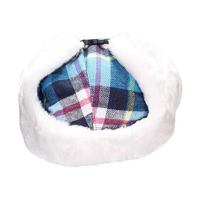 Cool Gift, Winter Hats Big Kids Plaid Russian, Available in Different Colors