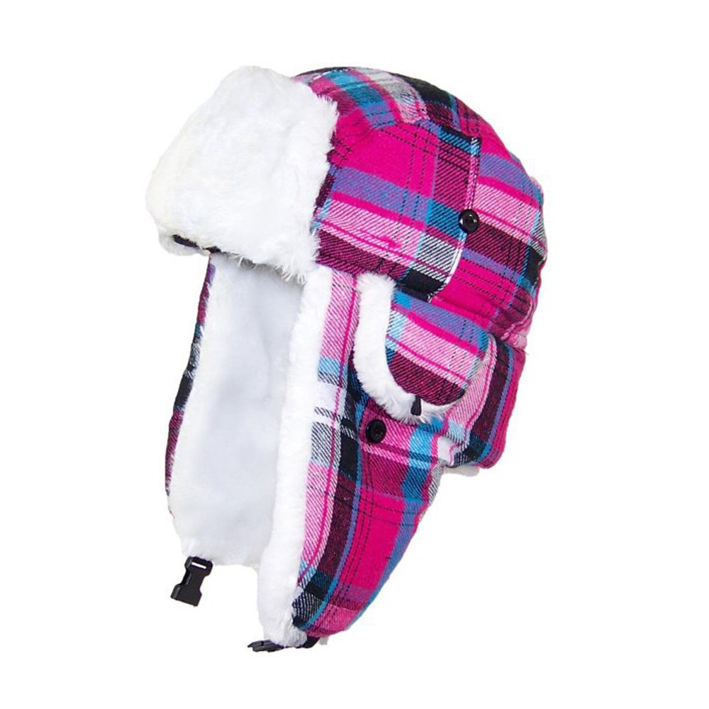 Cool Gift, Winter Hats Big Kids Plaid Russian, Available in Different Colors