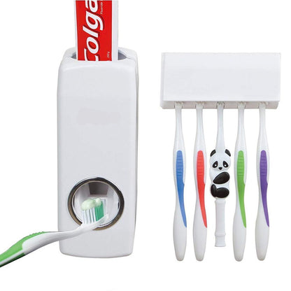 Cool Gift, Toothp,Aste Dispenser And Toothbrush Holder Set
