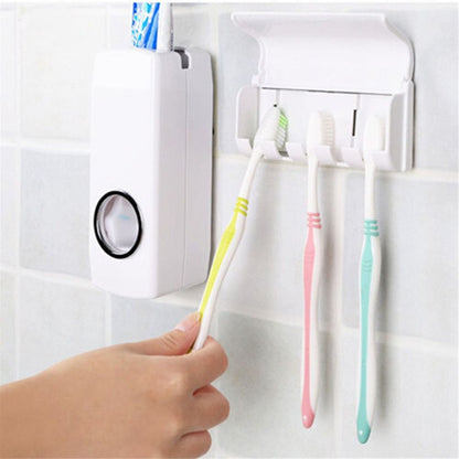 Cool Gift, Toothp,Aste Dispenser And Toothbrush Holder Set