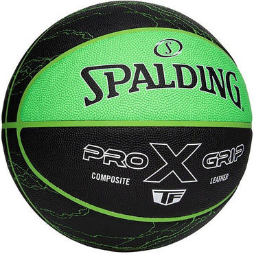 Spalding, Pro Grip X Electric Green Composite Leather Basketball - Size 7