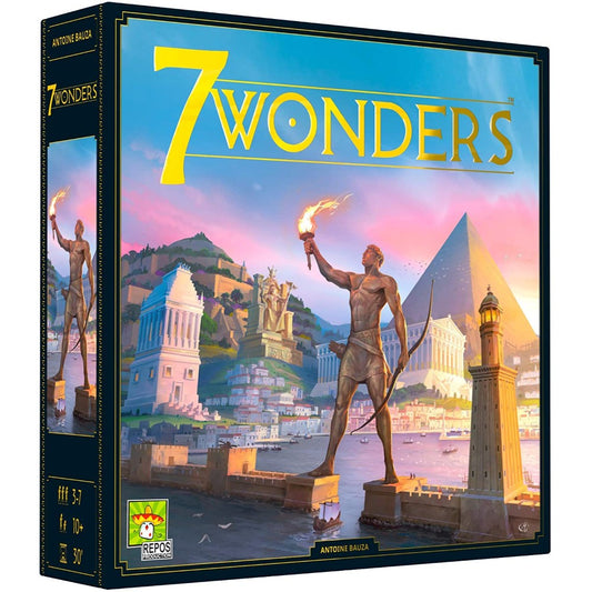 Repos Production, 7 Wonders Board Game (Base Game) - New Edition | Family Board Game | Board Game For Adults And Family | Civilization And Strategy Board Game | 3-7 Players | Ages 10 And Up