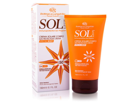 Bottega Di LungaVita, Sol Leon Body High Protection Spf50 Cream 150 Ml