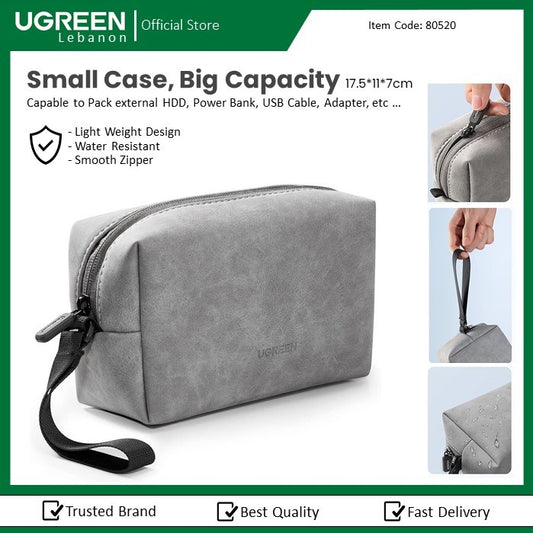 Ugreen, Digital Storage Leather Bag For Hard Disk,  Power Bank & Accessories ..Ugreen Lp285 - 80520