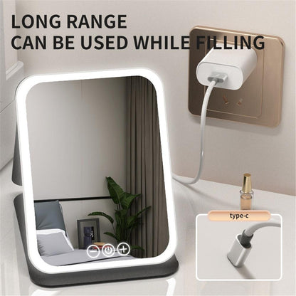 Folding Makeup Mirror – High Definition Mirror with Tri-Color LED Lighting & Touch Control, 806A
