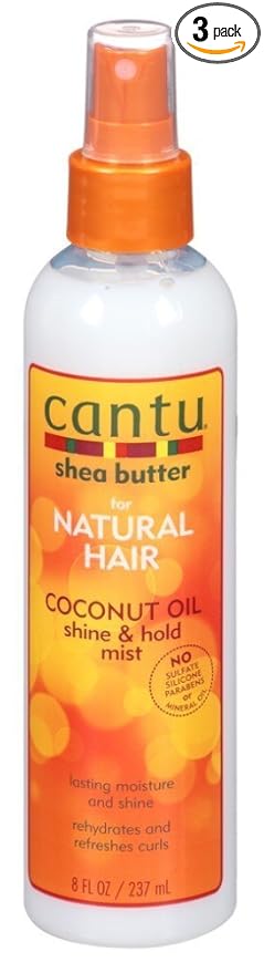Cantu, Shea Butter For Natural Hair, Coconut Oil For Shine & Hold Spray 237 Ml