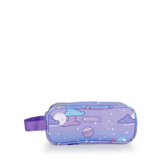 Gabol, School Pencil Case 3 Parts Cosmos 22x9x9cm#237411/2026 Light Purple.