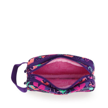 Gabol, School Pencil Case 3 Parts Kokoro Hearts 22x9x9cm#237811/2026 Purple.