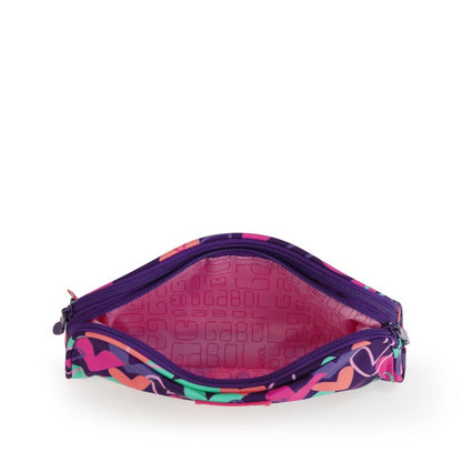 Gabol, School Pencil Case 2 Parts Kokoro Hearts 22x8x6cm#237831/2026 Purple.