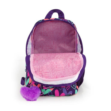 Gabol, School Small Backpack 1 Parts Kokoro Hearts 22x30x16cm#237887/2026 Purple.