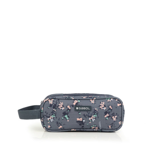 Gabol, School Pencil Case 3 Parts Secret 22x9x9cm#238011/2026 Grey.