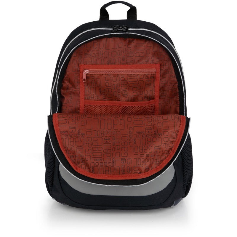 Gabol, School Backpack 2 Parts Trick 34x46x20cm#238596/2026 Grey-Black.
