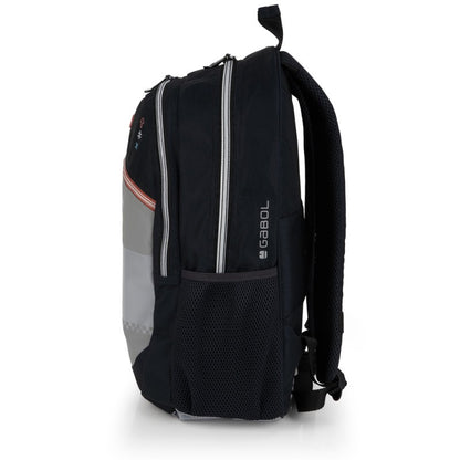 Gabol, School Backpack 2 Parts Trick 34x46x20cm#238596/2026 Grey-Black.