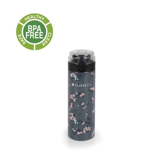 Gabol, School Stainless Steel Bottle Secret 6.5x22.5x6.5cm 600ML#238052/2026 Grey.