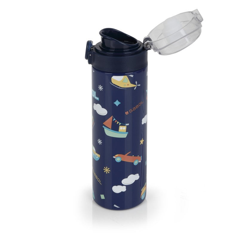 Gabol, School Stainless Steel Bottle Speedy 6.5x22.5x6.5cm 600ML#238252/2026 Navy blue